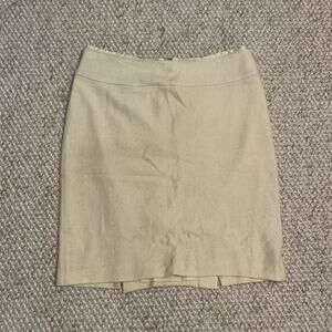 Banana Republic Women’s Wool Cream Skirt Size 12